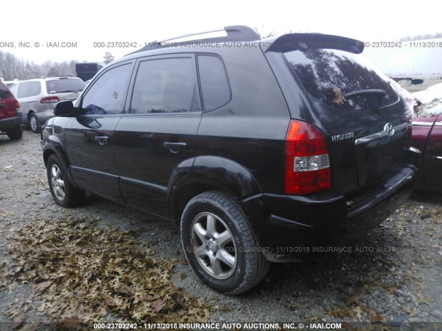 KM8JN12D85U054704 - 2005 HYUNDAI TUCSON GLS/LX BLACK photo 3