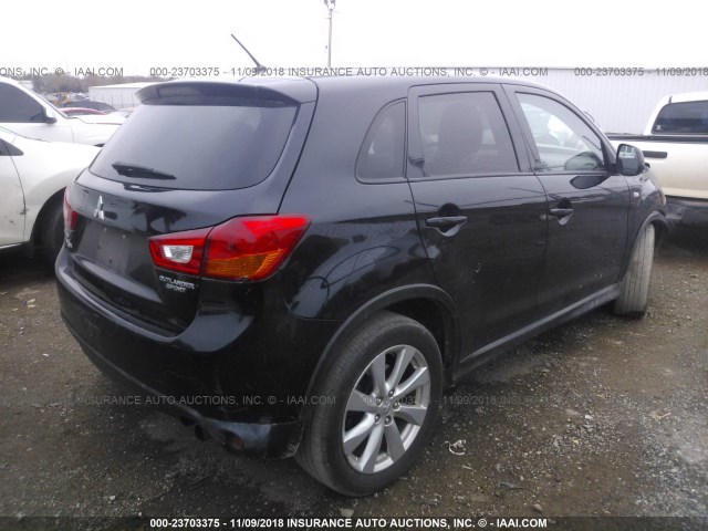 4A4AP3AU7EE015388 - 2014 MITSUBISHI OUTLANDER SPORT ES BLACK photo 4