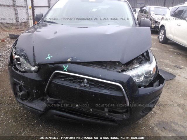 4A4AP3AU7EE015388 - 2014 MITSUBISHI OUTLANDER SPORT ES BLACK photo 6