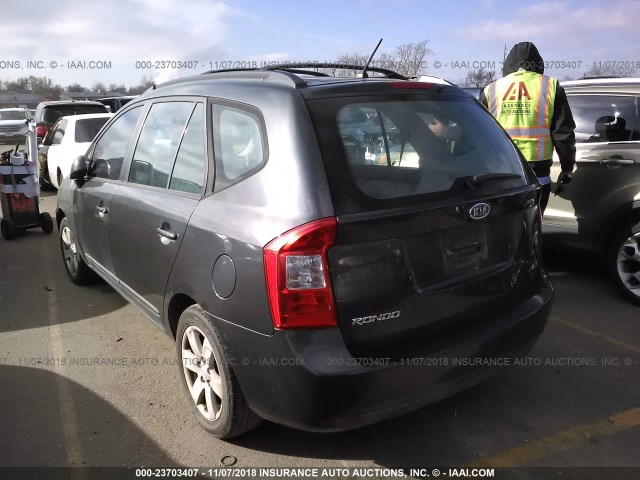 KNAFG525877061462 - 2007 KIA RONDO LX/EX GRAY photo 3