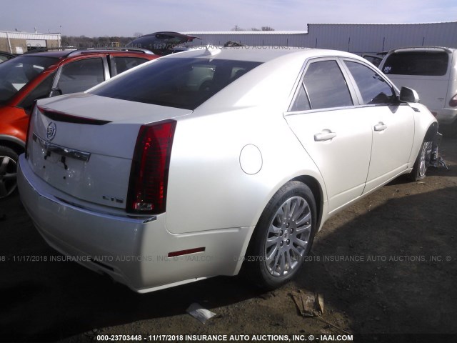 1G6DF577690125522 - 2009 CADILLAC CTS WHITE photo 4