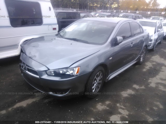 JA32U2FU8DU001672 - 2013 MITSUBISHI LANCER ES/ES SPORT GRAY photo 2