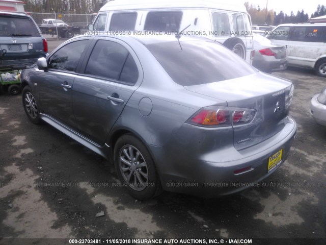 JA32U2FU8DU001672 - 2013 MITSUBISHI LANCER ES/ES SPORT GRAY photo 3