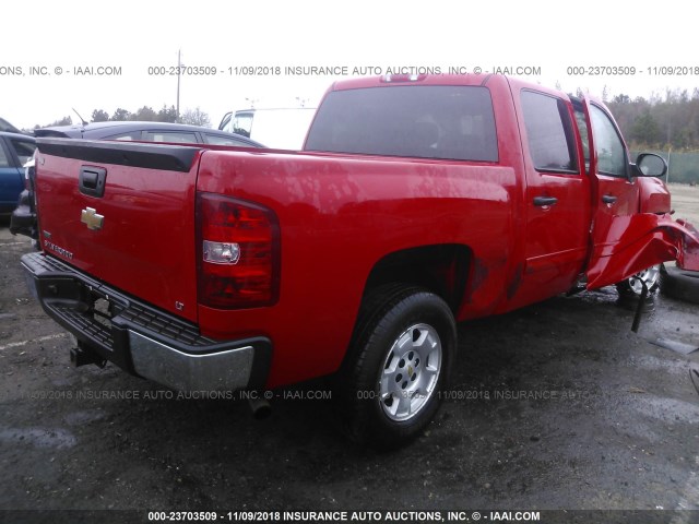 3GCRCSE04AG132291 - 2010 CHEVROLET SILVERADO C1500 LT RED photo 4