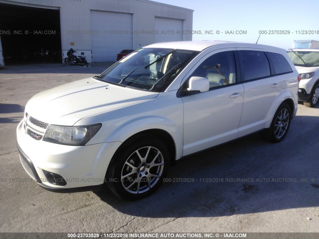 3C4PDCEG4GT103512 - 2016 DODGE JOURNEY R/T WHITE photo 2