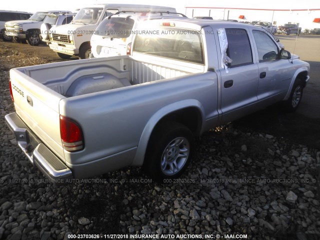 1B7HL48X92S507215 - 2002 DODGE DAKOTA SILVER photo 4