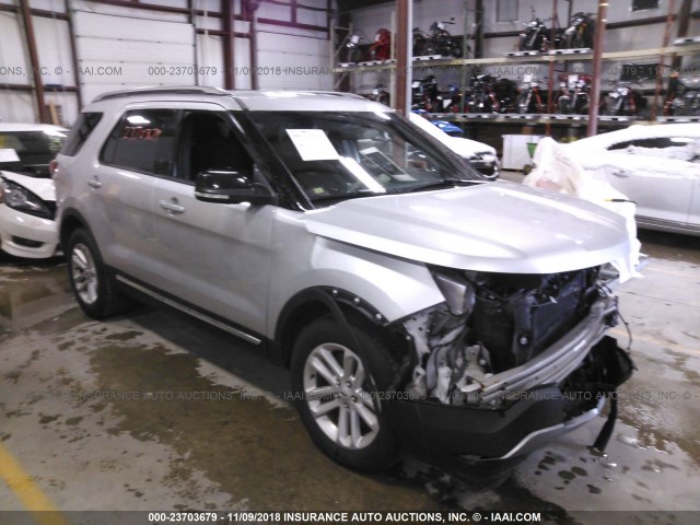 1FM5K7DH5GGB27266 - 2016 FORD EXPLORER XLT SILVER photo 1