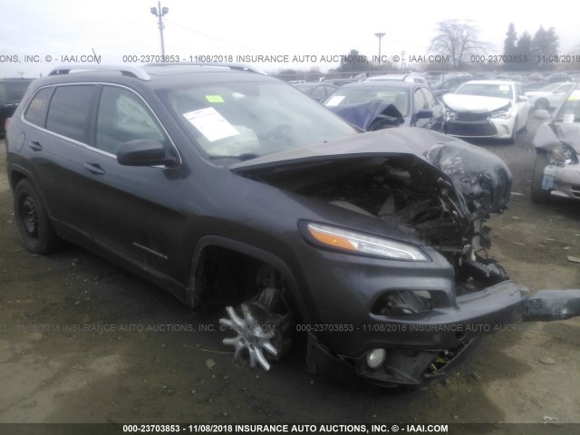 1C4PJMCS2EW138062 - 2014 JEEP CHEROKEE LATITUDE GRAY photo 1