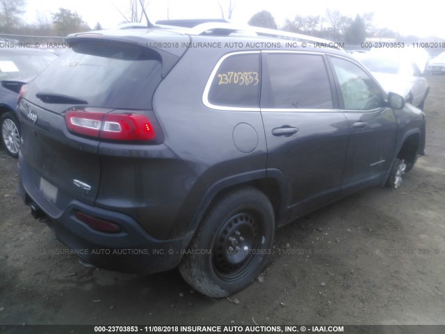 1C4PJMCS2EW138062 - 2014 JEEP CHEROKEE LATITUDE GRAY photo 4