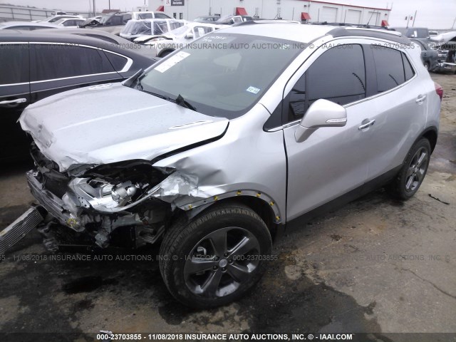 KL4CJCSB1EB673332 - 2014 BUICK ENCORE SILVER photo 2