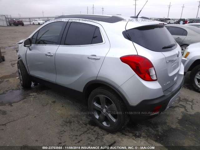 KL4CJCSB1EB673332 - 2014 BUICK ENCORE SILVER photo 3