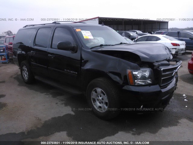 1GNUKJE30AR125427 - 2010 CHEVROLET SUBURBAN K1500 LT BLACK photo 1