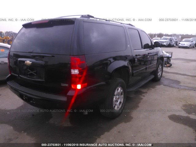 1GNUKJE30AR125427 - 2010 CHEVROLET SUBURBAN K1500 LT BLACK photo 4