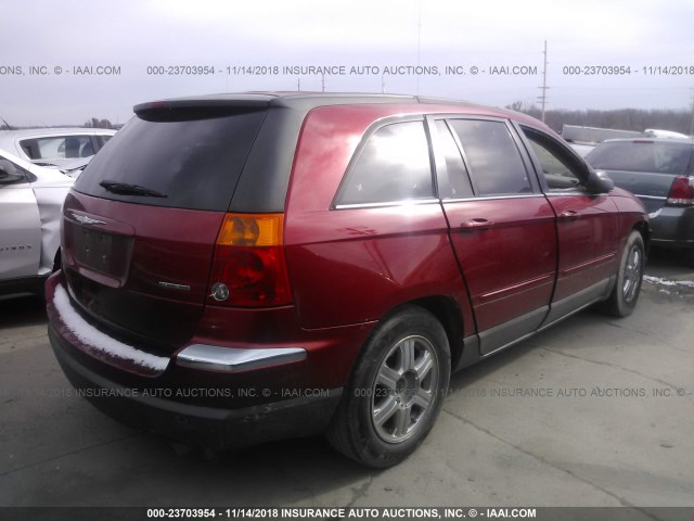 2C8GF68474R620698 - 2004 CHRYSLER PACIFICA RED photo 4