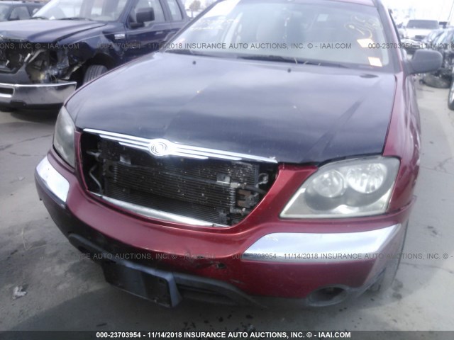 2C8GF68474R620698 - 2004 CHRYSLER PACIFICA RED photo 6