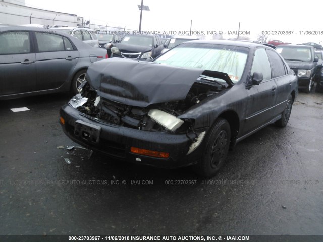 1HGCD5623TA087240 - 1996 HONDA ACCORD DX BLACK photo 2