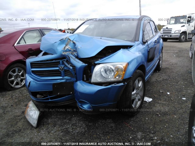 1B3HB48BX8D525227 - 2008 DODGE CALIBER SXT BLUE photo 2