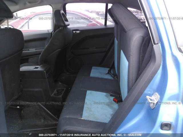 1B3HB48BX8D525227 - 2008 DODGE CALIBER SXT BLUE photo 8