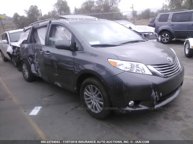 5TDYZ3DC8HS893476 - 2017 TOYOTA SIENNA XLE/LIMITED GRAY photo 1