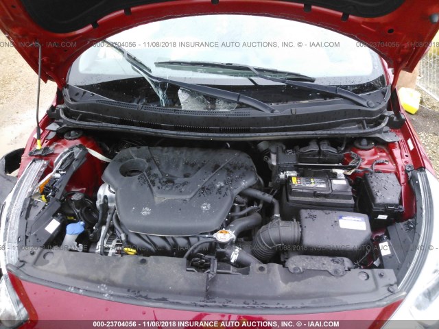 KMHCT4AE0HU290651 - 2017 HYUNDAI ACCENT SE RED photo 10