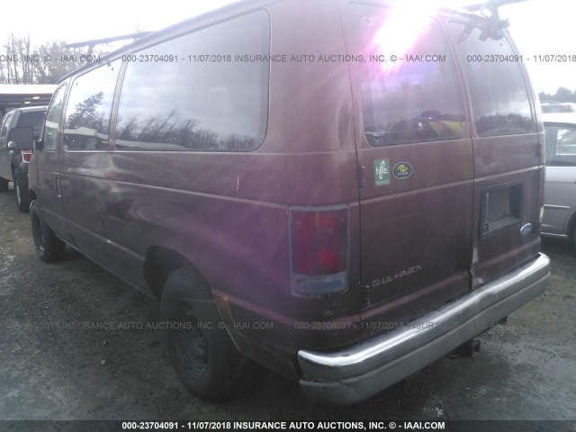 1FMEE11N2SHB40669 - 1995 FORD ECONOLINE E150 MAROON photo 3