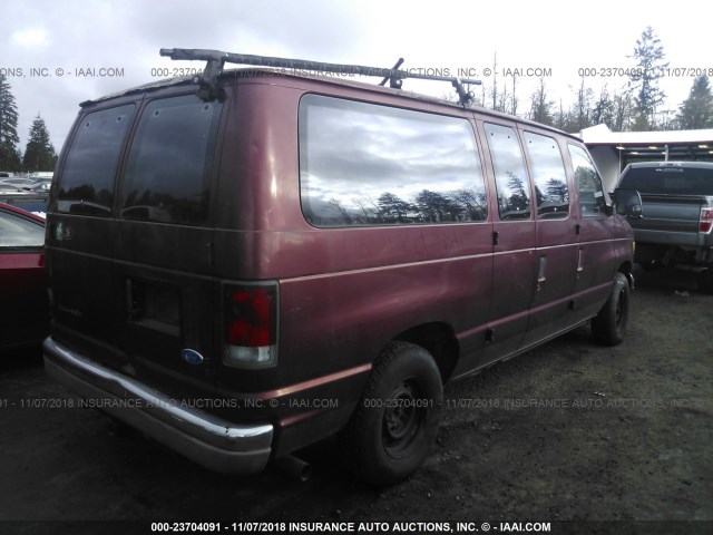 1FMEE11N2SHB40669 - 1995 FORD ECONOLINE E150 MAROON photo 4