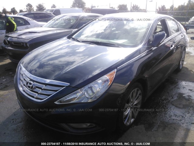 5NPEC4AB8CH470076 - 2012 HYUNDAI SONATA SE/LIMITED Dark Blue photo 2