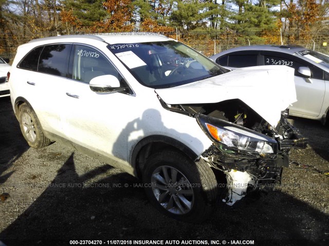 5XYPG4A34JG379087 - 2018 KIA SORENTO LX/L WHITE photo 1