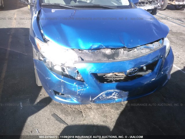 1NXBU40E79Z050041 - 2009 TOYOTA COROLLA S/LE/XLE BLUE photo 6