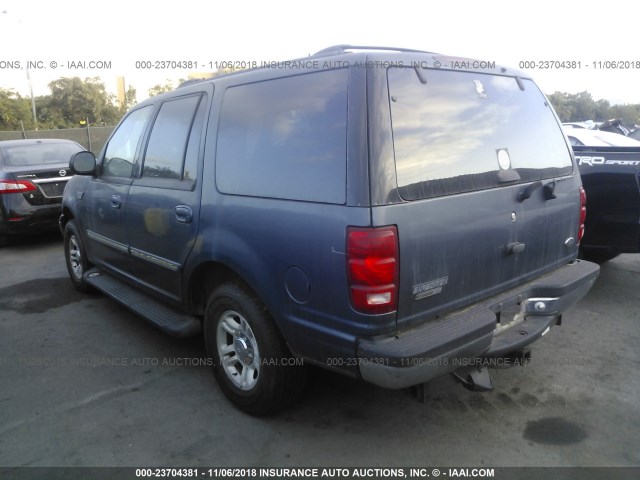 1FMRU1568YLB80722 - 2000 FORD EXPEDITION XLT BLUE photo 3