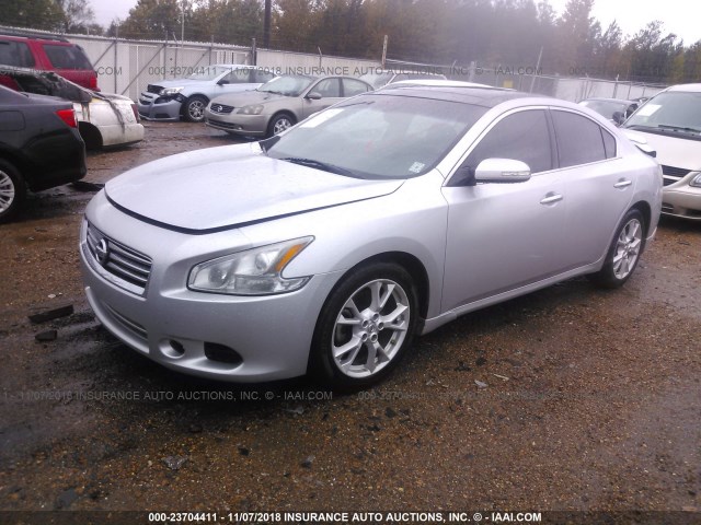 1N4AA5APXCC838846 - 2012 NISSAN MAXIMA S/SV SILVER photo 2