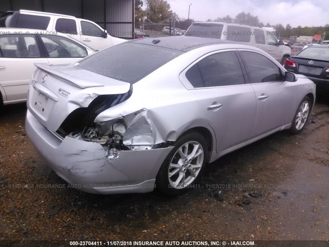 1N4AA5APXCC838846 - 2012 NISSAN MAXIMA S/SV SILVER photo 4