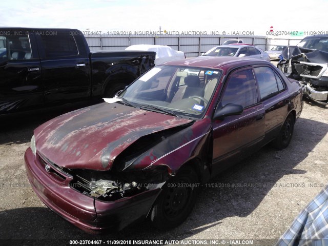 1NXBR12E2XZ215374 - 1999 TOYOTA COROLLA VE/CE/LE MAROON photo 2