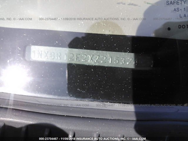 1NXBR12E2XZ215374 - 1999 TOYOTA COROLLA VE/CE/LE MAROON photo 9