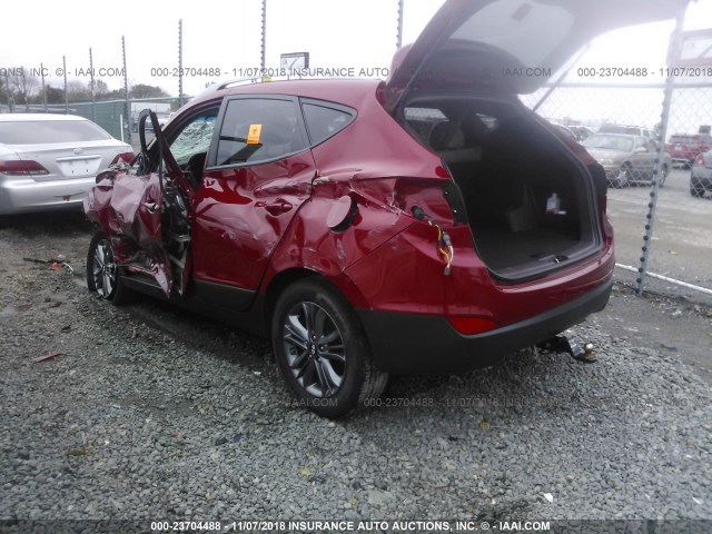 KM8JUCAG3FU102833 - 2015 HYUNDAI TUCSON LIMITED/SE RED photo 3