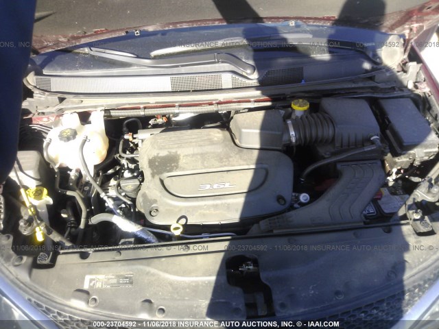 2C4RC1BG2JR119657 - 2018 CHRYSLER PACIFICA TOURING L Կարմիր լուսանկար 10