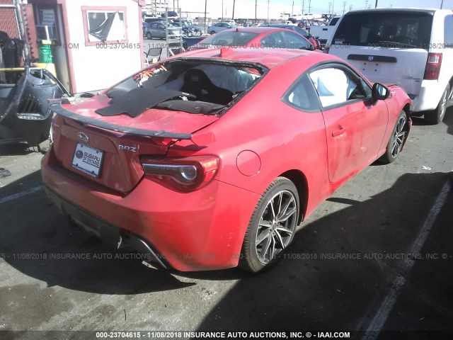 JF1ZCAB13J9603103 - 2018 SUBARU BRZ 2.0 PREMIUM RED photo 4