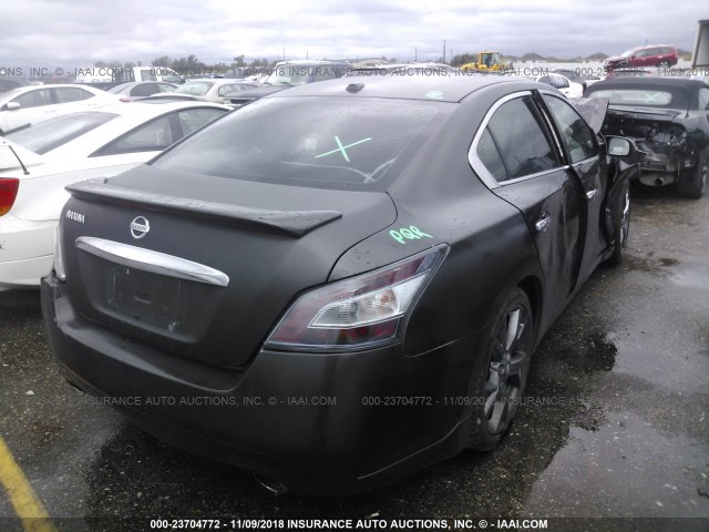 1N4AA5AP4DC818240 - 2013 NISSAN MAXIMA S/SV GRAY photo 4