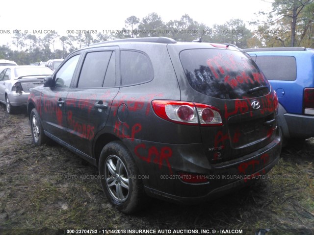 5NMSG3ABXAH339971 - 2010 HYUNDAI SANTA FE GLS GRAY photo 3