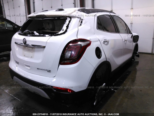 KL4CJGSB1HB219562 - 2017 BUICK ENCORE ESSENCE WHITE photo 4