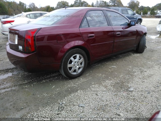 1G6DP577760135520 - 2006 CADILLAC CTS HI FEATURE V6 RED photo 4