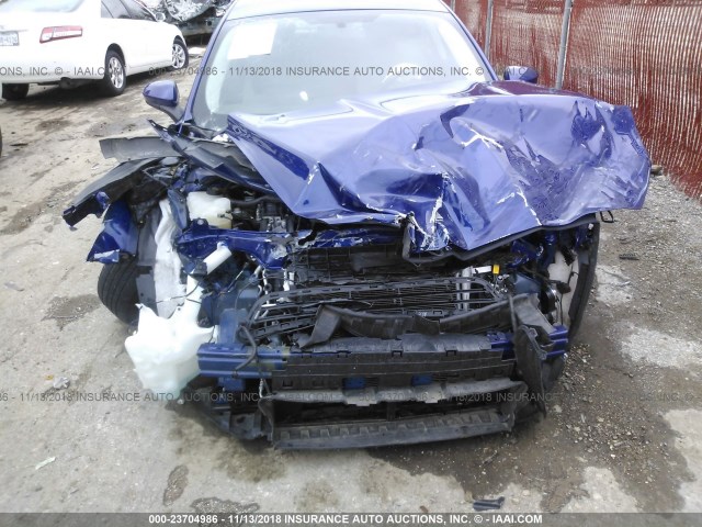 3FA6P0G73DR188601 - 2013 FORD FUSION S BLUE photo 6