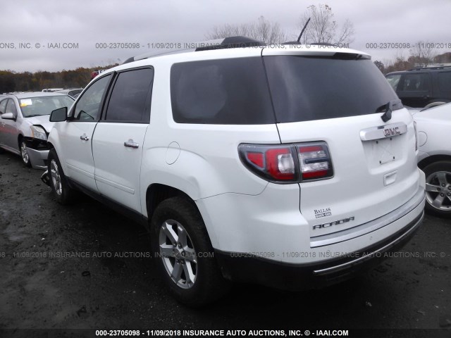 1GKKRNED9GJ288052 - 2016 GMC ACADIA SLE WHITE photo 3