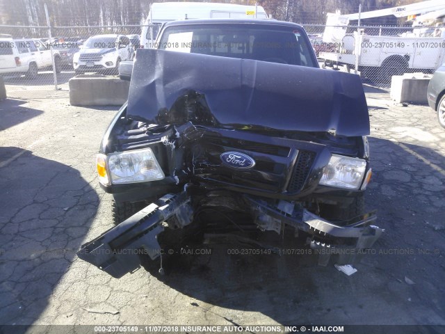 1FTKR4EE1BPA07446 - 2011 FORD RANGER SUPER CAB BLACK photo 6