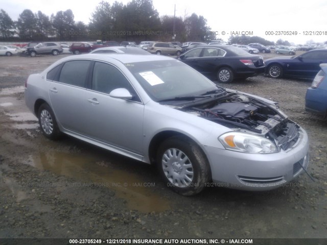 2G1WS57M091234627 - 2009 CHEVROLET IMPALA POLICE SILVER photo 1