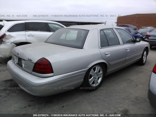 2FAFP74W14X104863 - 2004 FORD CROWN VICTORIA LX SILVER photo 4