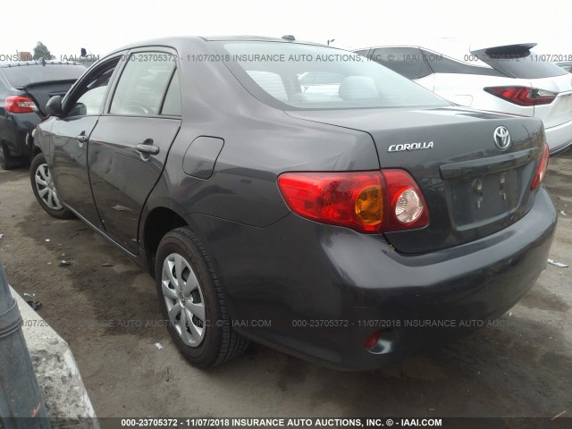 1NXBU40E69Z074038 - 2009 TOYOTA COROLLA S/LE/XLE GRAY photo 3