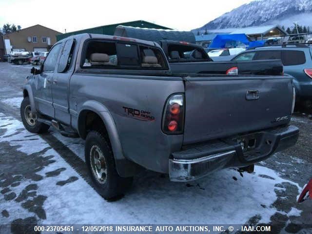 5TBBT48142S228337 - 2002 TOYOTA TUNDRA ACCESS CAB LIMITED GRAY photo 3