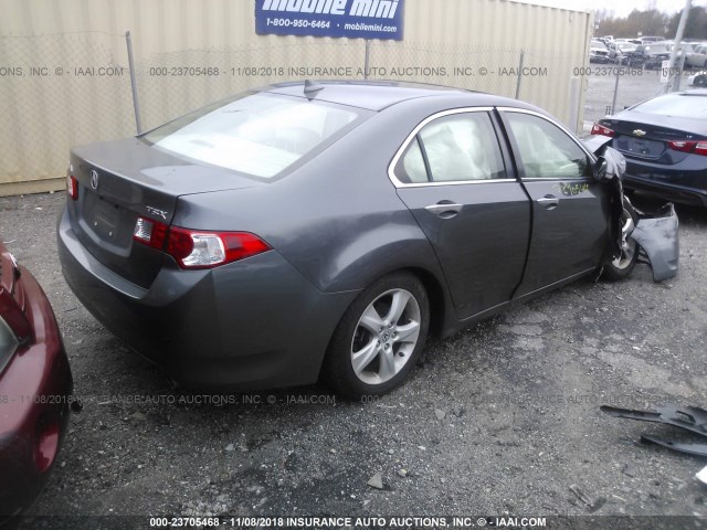 JH4CU2F69AC004233 - 2010 ACURA TSX GRAY photo 4