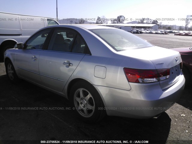 5NPEU46F36H021398 - 2006 HYUNDAI SONATA GLS/LX SILVER photo 3